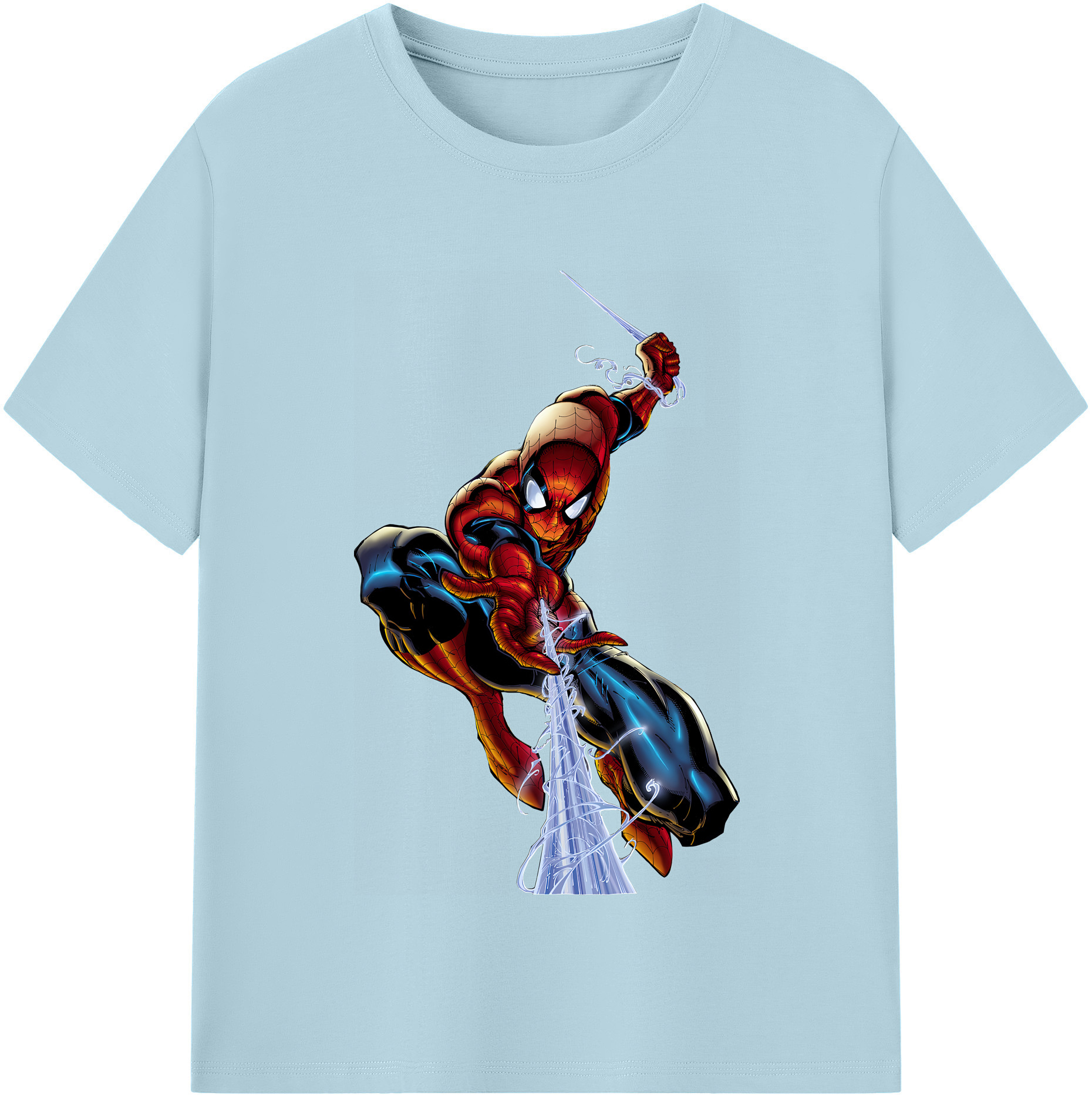 （画像用） Spider Man スパイダーマン 綿100％半袖Tシャツ（フロントプリント）